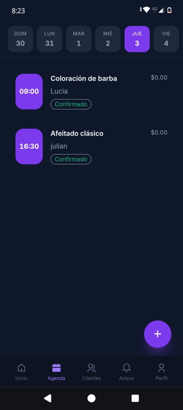 Agenda de turnos en el celular
